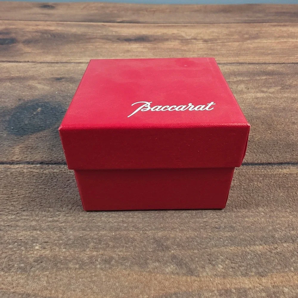 Baccarat Jewelry Gift Box OS Red Excellent Square Logo Presentation Pouch